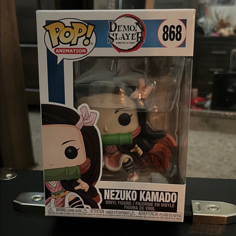 Funko Pop Nezuko Kamado with Green and Pink Accents